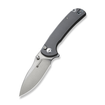 Sencut Pulsewave Folding Knife Gray G10 Handle 9Cr18MoV Drop Point Plain Edge Satin Finish S23032-2