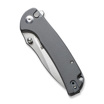 Sencut Pulsewave Folding Knife Gray G10 Handle 9Cr18MoV Drop Point Plain Edge Satin Finish S23032-2