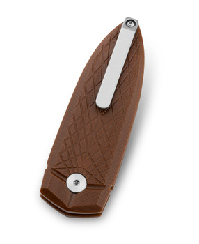 Bestech QuQu Cricket Folding Knife Brown G10 Handle 14C28N Plain Edge Satin Finish BG57A-3