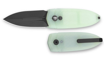 Bestech QuQu Cricket Folding Knife Jade G10 Handle 14C28N Plain Edge Black DLC Finish BG57A-6
