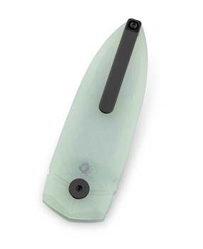 Bestech QuQu Cricket Folding Knife Jade G10 Handle 14C28N Plain Edge Black DLC Finish BG57A-6