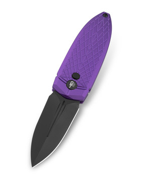Bestech QuQu Cricket Folding Knife Purple Aluminum Handle 14C28N Plain Edge Satin Finish BG57B-5