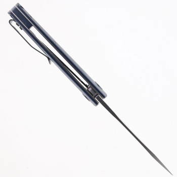 Petrified Fish Terra Folding Knife Blue G10 Handle D2 Plain Edge Stonewash Finish PFB01-BW