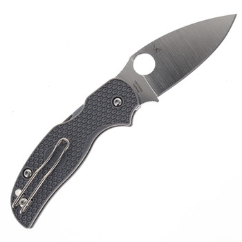 Spyderco Sage 5 Ligtweight Knife Gray FRN Handle Plain Maxamet Blade C123PGY