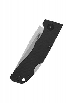 Schnitzel KVAR Outdoor Folder Pocket Knife Stonewashed 14c28n Steel Black G10 Handle SNL-04BSW