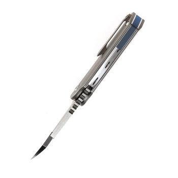 Kansept Rafe Folding Knife Bead Blast Titanium Handle S35VN Wharncliffe Plain Edge Satin Finish K2048A1