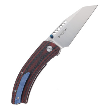 Discontinued Shieldon Cyberdashi Pocket Knife 154CM Blade Black & Red carbon fiber DA01A