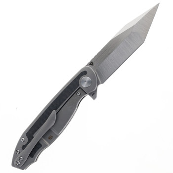 Tuya Scaphoid Folding Knife Titanium/Carbon Fiber Handle Knife S90V Tanto Plain Edge T1730-A