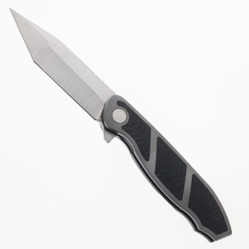 Tuya Scaphoid Folding Knife Titanium/Carbon Fiber Handle Knife S90V Tanto Plain Edge T1730-A