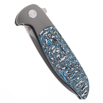 Tuya Caladan Folding Knife GBW Camo Carbon Handle S90V Spear Point Plain Edge Satin Finish T1720-E