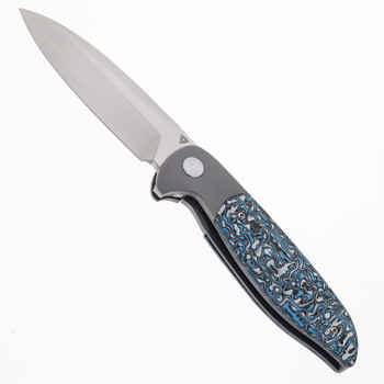 Tuya Caladan Folding Knife GBW Camo Carbon Handle S90V Spear Point Plain Edge Satin Finish T1720-E