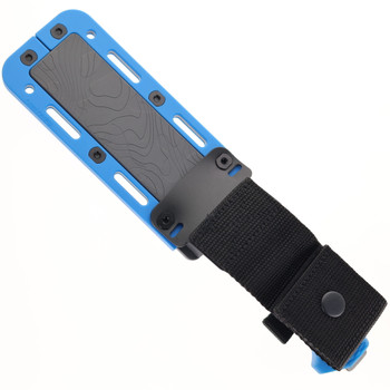 Demko Knives Freereign Fixed Blade Knife Blue Handle Blue/Gray Sheath Stonewashed Magnacut Steel