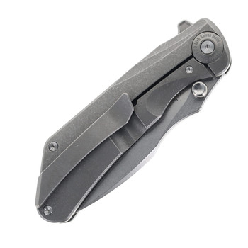 Two Sun Folding Knife Titanium/Red Micarta Handle D2 Plain Edge TS437-D2-SAND