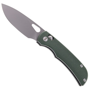 Miguron Moyarl Axis Lock Pocket Knife Green Micarta Handle Gray