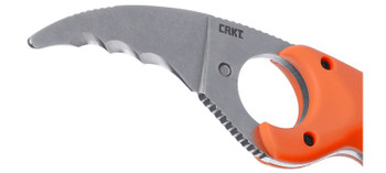 CRKT Bear Claw Fixed Blade Knife Orange GRN Handle AUS-8 Serrated Edge Stonewash Finish 2511ER