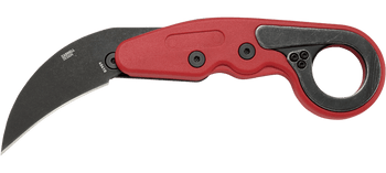 CRKT Provoke Folding Knife Red Grivory Handle 1.4116 Plain Edge Black Stonewash Finish 4041R