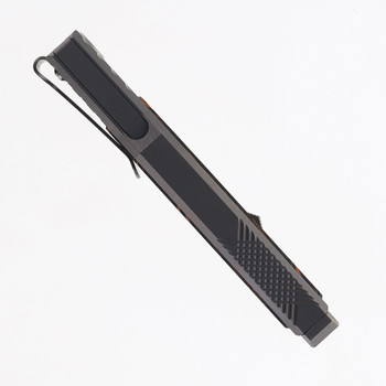 Reate EXO-M w/ Lock Folding Knife Black/Orange Gmascus Inlay Handle Elmax Tanto Plain Satin Finish