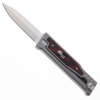 Reate EXO-M w/ Lock Folding Knife Red/Black Gmascus Inlay Handle Elmax Double Edge Satin Finish Reate EXO-M w/ Lock Folding Knife Red/Black Gmascus Inlay Handle Elmax Double Edge Satin Finish