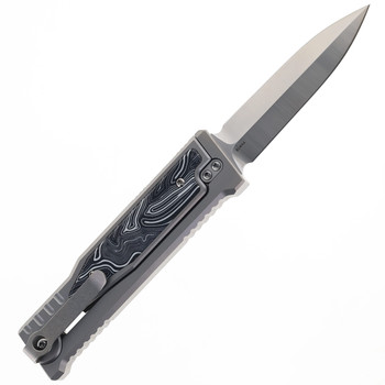 Reate EXO-M w/ Lock Folding Knife White/Black Gmascus Inlay Handle Elmax Double Edge Satin Finish Reate EXO-M w/ Lock Folding Knife White/Black Gmascus Inlay Handle Elmax Double Edge Satin Finish