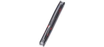 CRKT Forebear Slip Joint Folding Knife Black/Red G10 Handle 12C27 Plain Edge 2 Whqrncliffe Blades Satin Finish 4810