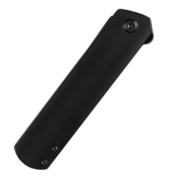 Kansept Foosa Folding Knife Yellow Acrylic Handle 154CM Plain Edge Black Stonewash Finish T2020T9