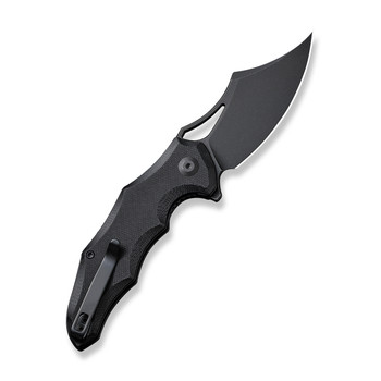 CIVIVI Chiro Folding Knife Black G10 Handle 14C28N Clip Point Plain Edge Black Stonewash Finish C23046-1