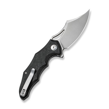 CIVIVI Chiro Folding Knife Black Handle 14C28N Clip Point Plain Edge Satin Finish C23046-3