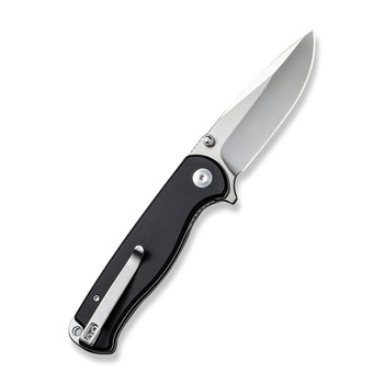 Sencut Errant Folding Knife Black Canvas Micarta Handle 9Cr18MoV Drop Point Plain Edge Satin Finish S23054B-3 Sencut Errant Folding Knife Black Canvas Micarta Handle 9Cr18MoV Drop Point Plain Edge Satin Finish S23054B-3