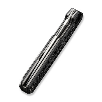 WE Navo Folding Knife Black/White Aluminum Foil Carbon Fiber Handle 20CV Drop Point Plain Edge Hand Rubbed Satin Finish WE22026-6 WE Navo Folding Knife Black/White Aluminum Foil Carbon Fiber Handle 20CV Drop Point Plain Edge Hand Rubbed Satin Finish WE22026-6