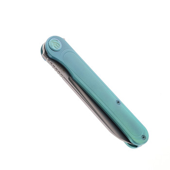 KB Knives Dandy Folding Knife Green Titanium Handle S90V Plain Edge Sandblast Finish KB247F