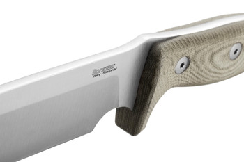 Lion Steel M7 Fixed Blade Knife Green Canvas Handle Sleipner Steel Plain Edge Satin Finish LSTM7CVG