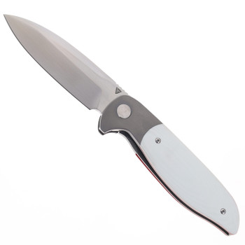 Tuya Caladan V2 Folding Knife White G10 Handle S90V Plain Edge Satin Finish T1720-L