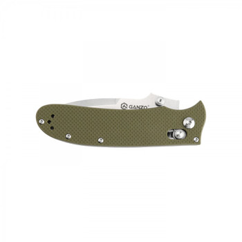 Ganzo Folding Knife Green G10 Handle D2 Drop Point Plain Edge G704-GR