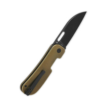 Discontinued QSP Variant PE Liner Lock Folding Knife Bronze Titanium Handle 14C28N Plain Black Blade QS154-G Discontinued QSP Variant PE Liner Lock Folding Knife Bronze Titanium Handle 14C28N Plain Black Blade QS154-G