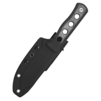 QSP Canary Fixed Blade Knife Black Micarta Handle Cr8Mo2VSi Plain Edge QS155-B1