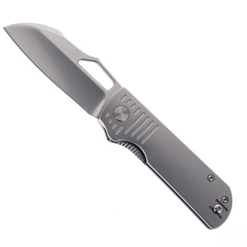 Divo Knives Premium Pony Stout Folding Knife Beadblasted Stonewashed Titanium Handle Stonewashed S90V Steel Divo Knives Premium Pony Stout Folding Knife Beadblasted Stonewashed Titanium Handle Stonewashed S90V Steel