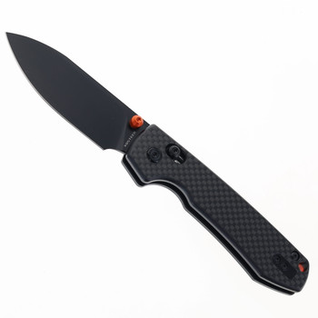 Vosteed Raccoon Cross Bar Lock Pocket Knife Carbon Fiber Handle Black Nitrov V Blade A0530