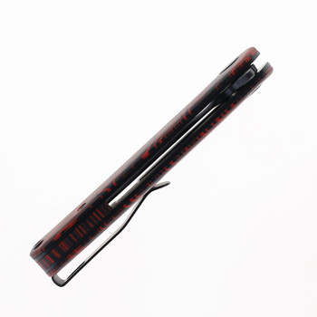 Petrified Fish Rogue Folding Knife Red Gmascus G10 Handle 154CM Plain Black Blade PFE14-RDMW Petrified Fish Rogue Folding Knife Red Gmascus G10 Handle 154CM Plain Black Blade PFE14-RDMW