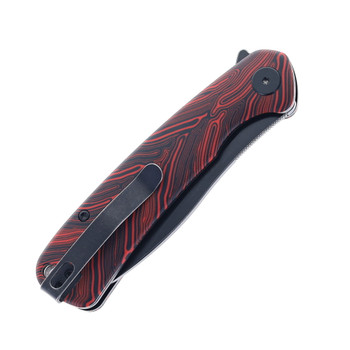 Petrified Fish Rogue Folding Knife Red Gmascus G10 Handle 154CM Plain Black Blade PFE14-RDMW Petrified Fish Rogue Folding Knife Red Gmascus G10 Handle 154CM Plain Black Blade PFE14-RDMW
