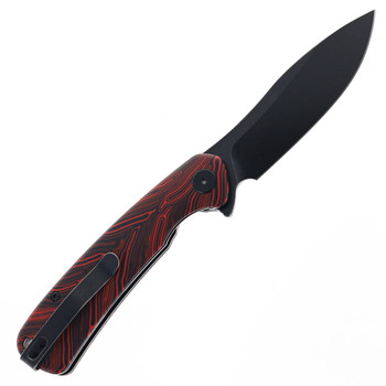 Petrified Fish Rogue Folding Knife Red Gmascus G10 Handle 154CM Plain Black Blade PFE14-RDMW Petrified Fish Rogue Folding Knife Red Gmascus G10 Handle 154CM Plain Black Blade PFE14-RDMW