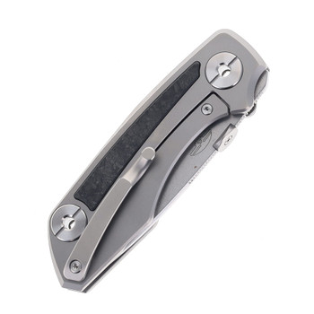 Real Steel Delta 2600 Pocket Knife Shred Carbon Fiber & Titanium Handle S35VN Blade Steel 7101CF