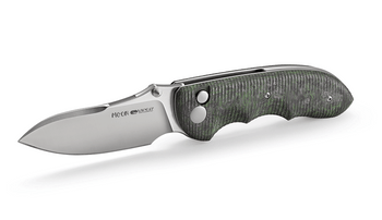 Viper Moon FCV Folding Knife Dark Matter Green Handle Magnacut Plain Edge Satin Finish V6008FCV
