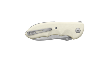 Viper Moon GI Folding Knife Off White G10 Handle Magnacut Plain Edge Satin Finish V6008GI