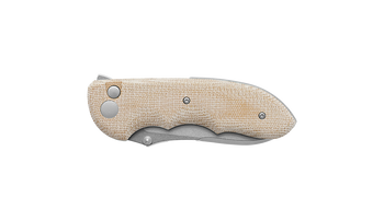 Viper Moon CN Folding Knife Natural Canvas Micarta Handle Magnacut Plain Edge Stonewash Finish V6010CN