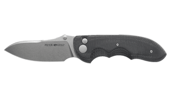 Viper Moon GG Folding Knife Black SureTouch Handle Magnacut Plain Edge Stonewash Finish V6010GG