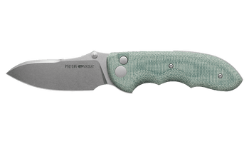 Viper Moon YOU Folding Knife Teal Canvas Micarta Magnacut Plain Edge Stonewash Finish V6010TE