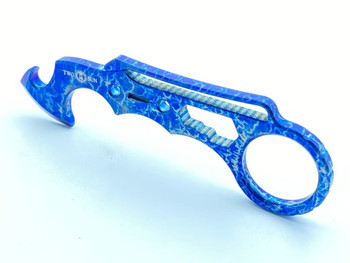 Two Sun Prybar Blue/White Titanium  EDC-23-Color