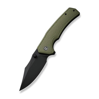 Civivi Vexillum Folding Knife OD Green G10 Handle Nitro-V Clip Point Plain Edge Black Stonewash Finish C23003D-2 Civivi Vexillum Folding Knife OD Green G10 Handle Nitro-V Clip Point Plain Edge Black Stonewash Finish C23003D-2