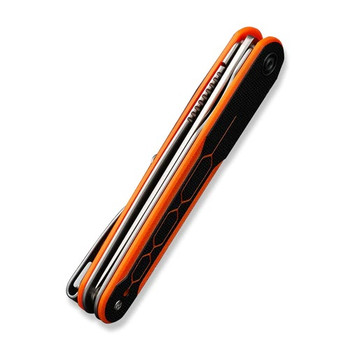 Civivi KwaiQ Folding Knife Orange/Black G10 Handle Nitro-V Tanto Plain Edge Stonewash Finish C23015-2 Civivi KwaiQ Folding Knife Orange/Black G10 Handle Nitro-V Tanto Plain Edge Stonewash Finish C23015-2