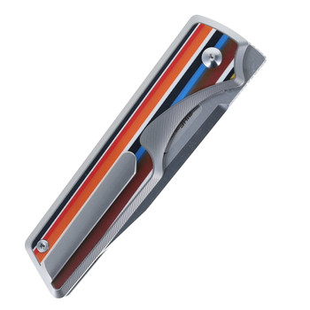 Two Sun Folding Knife Color Titanium Handle K110 Plain Edge TS-436